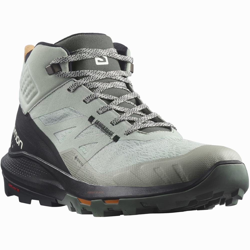 Pánské Turistické Boty Salomon Outpulse Mid Gore-tex Turquoise/Black/Orange | CZ-5238146