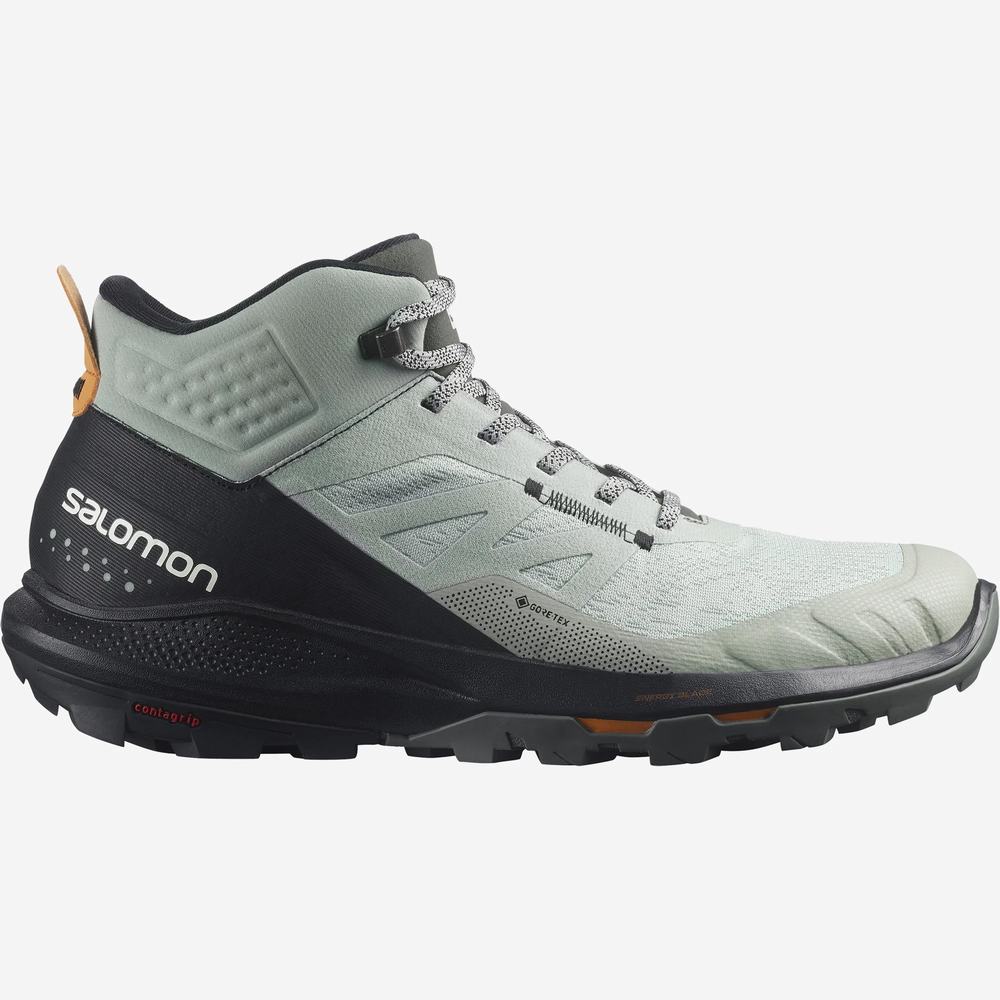 Pánské Turistické Boty Salomon Outpulse Mid Gore-tex Turquoise/Black/Orange | CZ-5238146