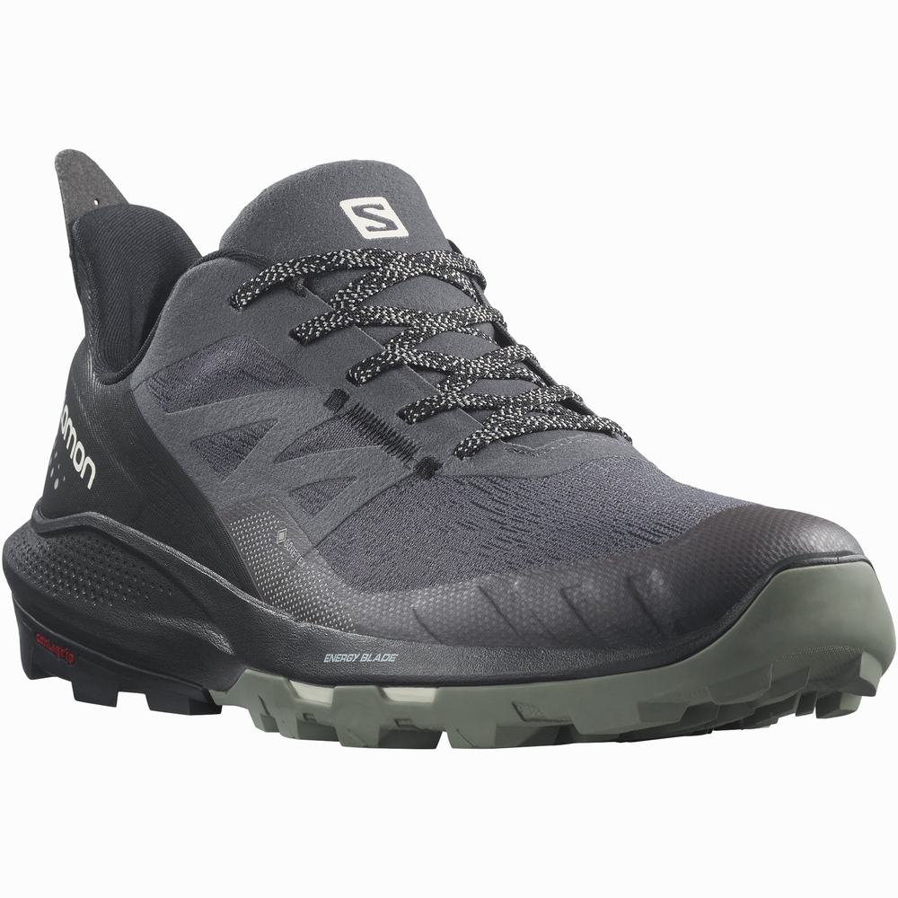 Pánské Turistické Boty Salomon Outpulse Gore-tex Navy/Black | CZ-8605724