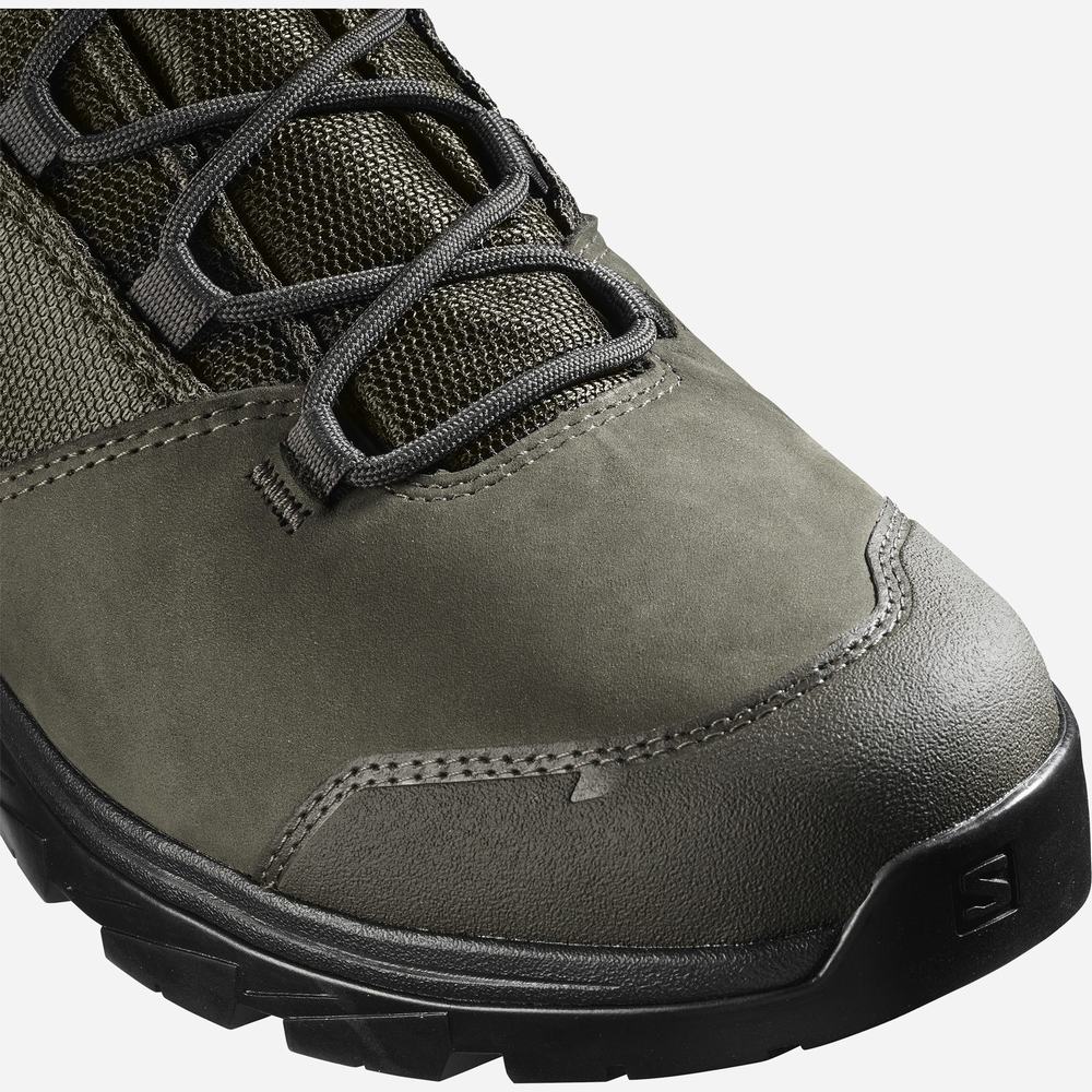 Pánské Turistické Boty Salomon Outward Gore-tex Black/Olive | CZ-3896051