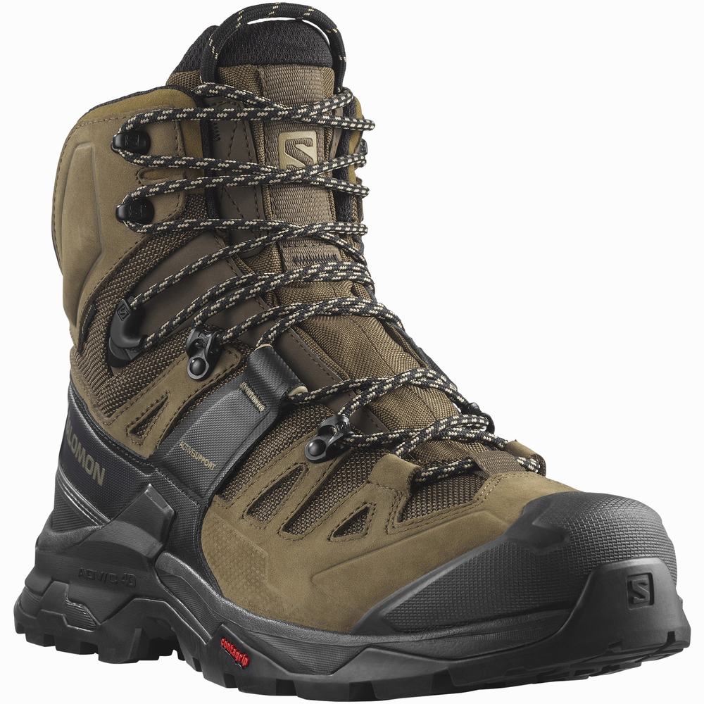 Pánské Turistické Boty Salomon Quest 4 Gore-tex Olive/Black | CZ-1067953