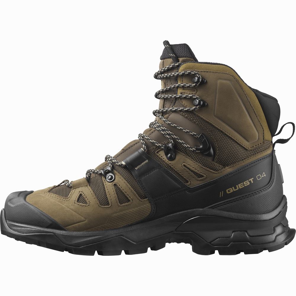 Pánské Turistické Boty Salomon Quest 4 Gore-tex Olive/Black | CZ-1067953