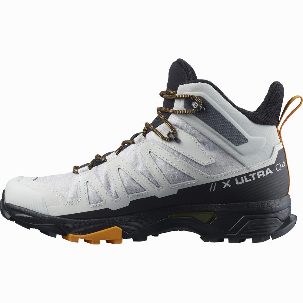 Pánské Turistické Boty Salomon X Ultra 4 Mid Gore-tex White/Black | CZ-9801675