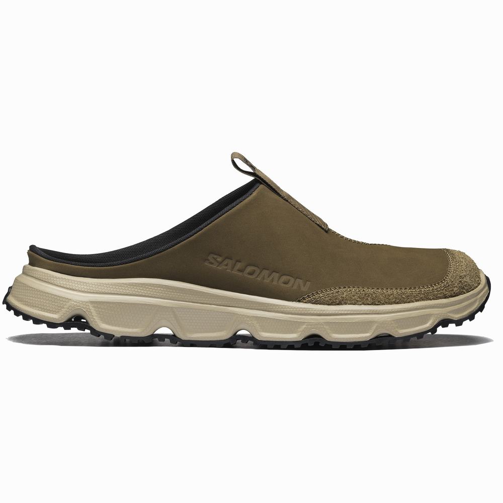 Dámské Tenisky Salomon Rx Pantofle Læder Advanced Olive/Black | CZ-7589604