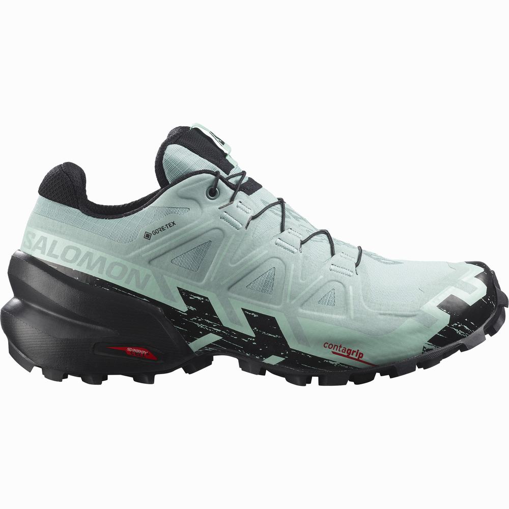 Dámské Trailové Běžecké Boty Salomon Speedcross 6 Gore-tex Turquoise/Black | CZ-4986021