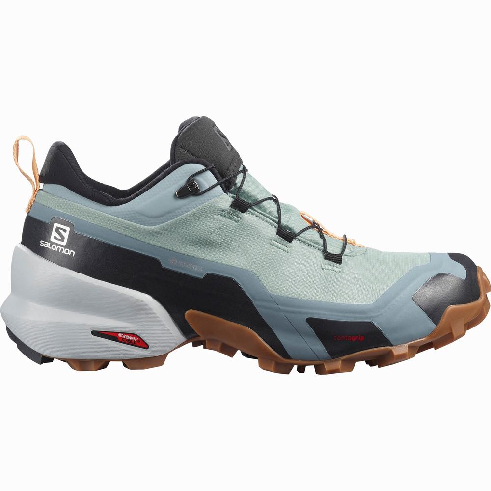 Dámské Turistické Boty Salomon Cross Hike Gore-tex Turquoise/Black | CZ-4869130