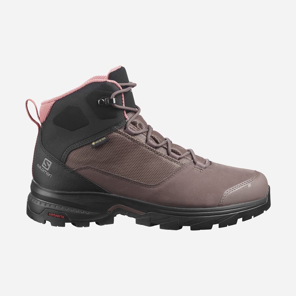 Dámské Turistické Boty Salomon Outward Gore-tex Červené | CZ-2491807