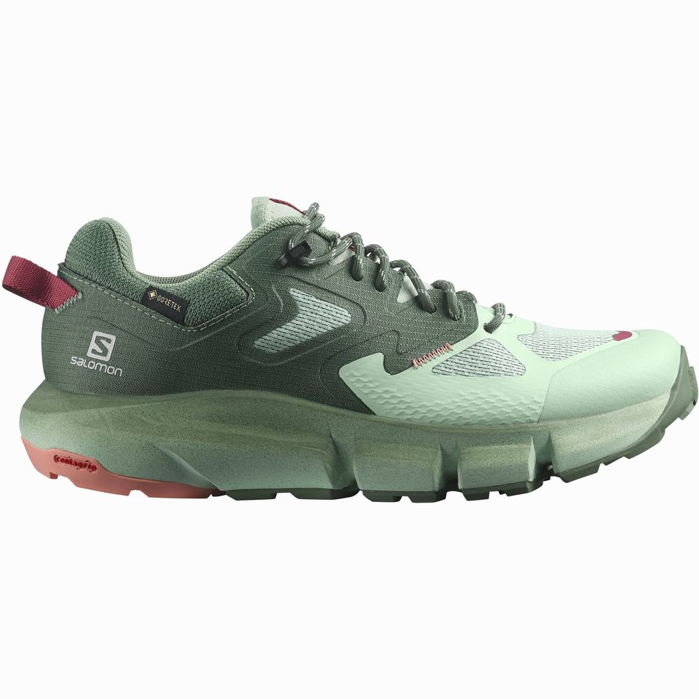 Dámské Turistické Boty Salomon Predict Hike Gore-tex Zelene | CZ-9648301