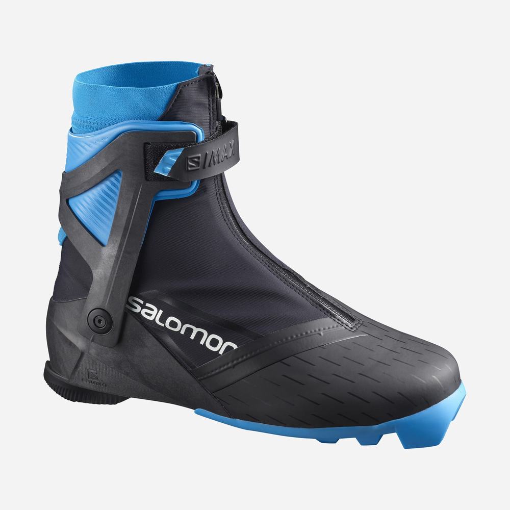 Pánské Lyžařské Boty Salomon S/Max Carbon Skate Mv Black/Blue | CZ-0516238