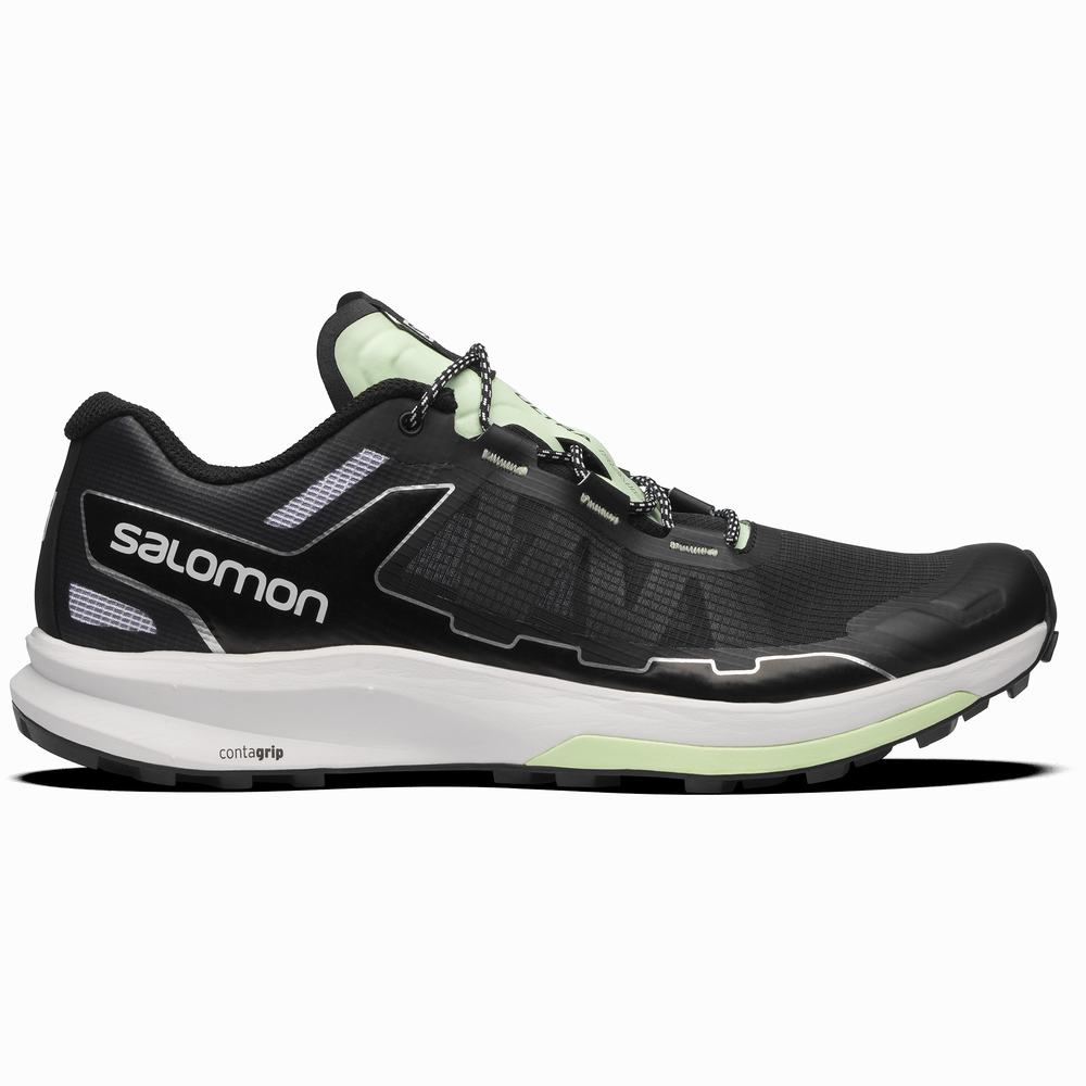 Pánské Tenisky Salomon Ultra Raid Black/White/Green | CZ-9240587