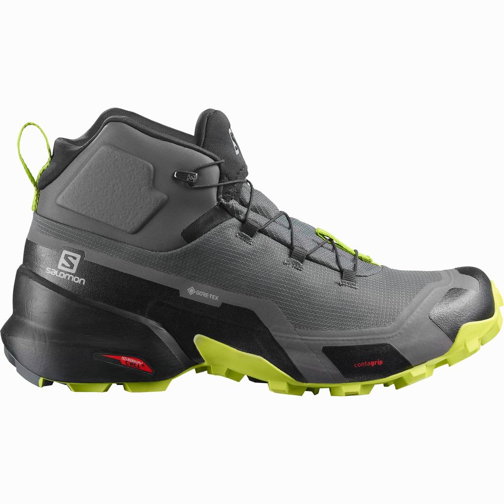 Pánské Turistické Boty Salomon Cross Hike Mid Gore-tex Zelene | CZ-5032946