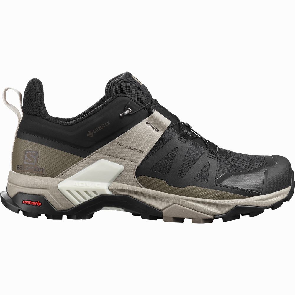 Pánské Turistické Boty Salomon X Ultra 4 Gore-tex Black/Khaki | CZ-2947580